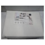 NEW Color Sense 1200 Thread Count Cotton Blend 6 Piece Sheet Set - Queen White