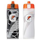 NEW Gatorade GX 30 oz. Montage Water Bottles, 2 Pack - Black and White