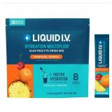 NEW Liquid I.V. Hydration Multiplier, 30 Individual Serving Stick Packs in Resealable Pouch, Tropical Punch