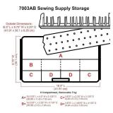 NEW ArtBin 7003AB Sew-Lutions Sewing Supply Storage System with Lift-Out Thread Spool Tray, [1] Plastic Storage Case, Clear