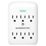 Monster Wall Tap Plug 6-Outlet Extender with Outlet Surge Protector for Home, Travel, Office, Home Appliances, Computers, and Smart Phone Devices – 300J and ETL Listed