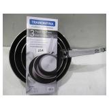 NEW Tramontina 3-Pack Fry Pans with Nonstick Interior - Charcoal