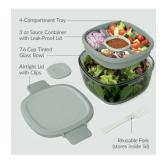 NEW Bentgo All-in-One Tinted Glass Salad Container - Soft Khaki Green/Gray