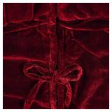 Vickerman 84" Plush Wine Velvet Christmas Tree Skirt - Tie Closure - Festive Red Colored