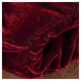 Vickerman 84" Plush Wine Velvet Christmas Tree Skirt - Tie Closure - Festive Red Colored