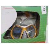 NEW Oceanic Adult Snorkeling Set - L/XL - White/Gray/Orange