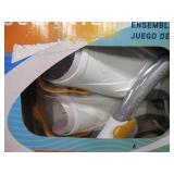 NEW Oceanic Adult Snorkeling Set - L/XL - White/Gray/Orange