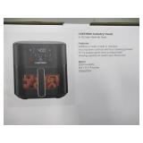 NEW Chefman TurboFry Touch 6-Quart Air Fryer, Includes 4 Cooking Presets - Black