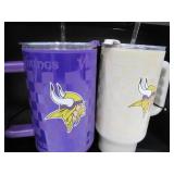 NEW Logo Brands NFL 40 oz. x 2 pk. Insulated Tumblers - Minnesota Vikings