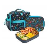 NEW Bentgo 2-Piece Kids Snap & Go Lunch Set: Leak-Proof Lunch Box & Deluxe Insulated Lunch Bag - Dinosaurs