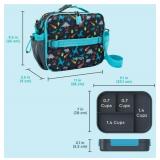 NEW Bentgo 2-Piece Kids Snap & Go Lunch Set: Leak-Proof Lunch Box & Deluxe Insulated Lunch Bag - Dinosaurs