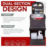 NEW ArtBin 6922SP Tote Express Rolling Portable Art Craft & Sewing Storage Organizer Bag with Wheels-Fits Sewing Machine, Black/Aqua