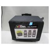 NEW ArtBin 6922SP Tote Express Rolling Portable Art Craft & Sewing Storage Organizer Bag with Wheels-Fits Sewing Machine, Black/Aqua