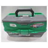 NEW Flambeau Outdoors 6383FTK Adventurer 3-Tray Tackle Box Kit, Complete Starter Fishing Tackle Kit with Hooks, Bobbers, Stringer, and More, Green