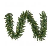 Vickerman A861115LED 50 ft. Christmas Garland - Camdon Fir Pre-Lit with Multi-Color LED Mini Lights