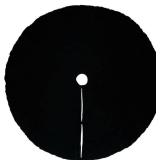 Vickerman QTX17792 72" Plush Black Velvet Christmas Tree Skirt
