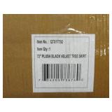 Vickerman QTX17792 72" Plush Black Velvet Christmas Tree Skirt