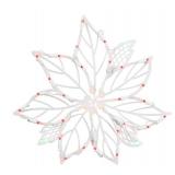 Vickerman 16" Poinsettia Wire Silhouette with 35 LED Lights