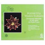 Vickerman 16" Poinsettia Wire Silhouette with 35 LED Lights