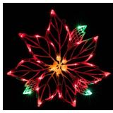 Vickerman 16" Poinsettia Wire Silhouette with 35 LED Lights