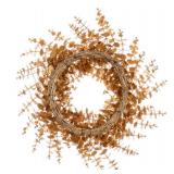 Vickerman 24" Gold Artificial Eucalyptus Glitter Wreath