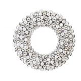 Vickerman 36 Inch Shiny and Matte Ball Wreath - Silver