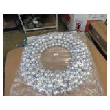 Vickerman 36 Inch Shiny and Matte Ball Wreath - Silver