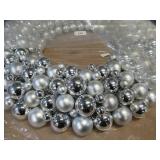 Vickerman 36 Inch Shiny and Matte Ball Wreath - Silver