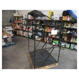 Welded Black Metal Frame Built to Fit Onto Pallets with Angled Roof - Perfect for Projects