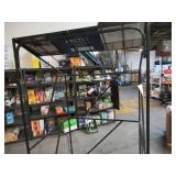 Welded Black Metal Frame Built to Fit Onto Pallets with Angled Roof - Perfect for Projects