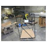 Welded Black Metal Frame Built to Fit Onto Pallets with Angled Roof - Perfect for Projects