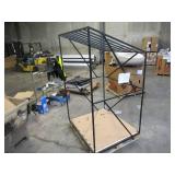 Welded Black Metal Frame Built to Fit Onto Pallets with Angled Roof - Perfect for Projects
