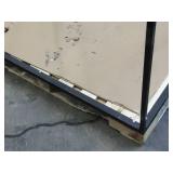 Welded Black Metal Frame Built to Fit Onto Pallets with Angled Roof - Perfect for Projects