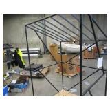 Welded Black Metal Frame Built to Fit Onto Pallets with Angled Roof - Perfect for Projects