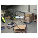 Welded Black Metal Frame Built to Fit Onto Pallets with Angled Roof - Perfect for Projects