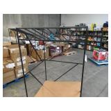 Welded Black Metal Frame Built to Fit Onto Pallets with Angled Roof - Perfect for Projects