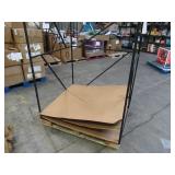 Welded Black Metal Frame Built to Fit Onto Pallets with Angled Roof - Perfect for Projects
