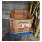 Pallet of Around 40 Heavy Duty Used Cardboard Gaylord Boxes in Excellent Condition.