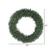 Vickerman A808772 72" Douglas Fir Artificial Christmas Wreath, Unlit