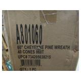 Vickerman A801060 60" Cheyenne Pine Artificial Christmas Wreath, Unlit