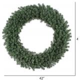 Vickerman A808742 42" Unlit Douglas Fir Artificial Christmas Wreath with PVC Tips