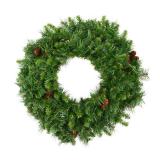 Vickerman A801042 42" Cheyenne Pine Wreath 360T 20 Cones