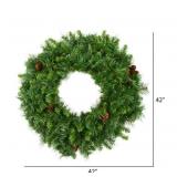 Vickerman A801042 42" Cheyenne Pine Wreath 360T 20 Cones