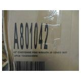Vickerman A801042 42" Cheyenne Pine Wreath 360T 20 Cones