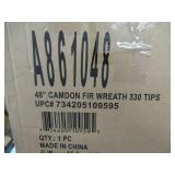 Vickerman A861048 48" Camdon Fir Artificial Christmas Wreath, Unlit