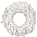 Vickerman A805836 36" Crystal White Spruce Artificial Christmas Wreath, Unlit