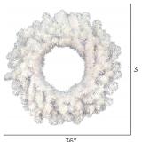 Vickerman A805836 36" Crystal White Spruce Artificial Christmas Wreath, Unlit