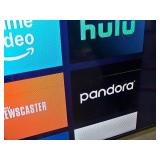 80" Sharp LC-80LE661U Full HD Commercial Smart LED TV with line through the display