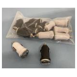 (12) 6 White / 6 Black Sunda 12-24VDC Automotive Lighter Accessory - Vehicle 12V Power Chargers