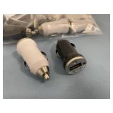 (12) 6 White / 6 Black Sunda 12-24VDC Automotive Lighter Accessory - Vehicle 12V Power Chargers
